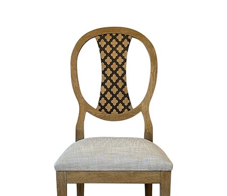 Oval Pierced Back Upholstered Dining Chair CYC-057