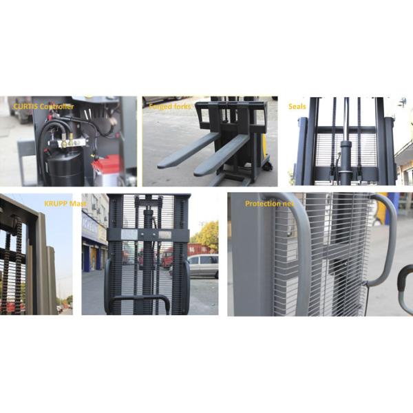 1 Ton Semi Electric Pallet Stacker 3m Lifting Height With Strong Fixed Forks