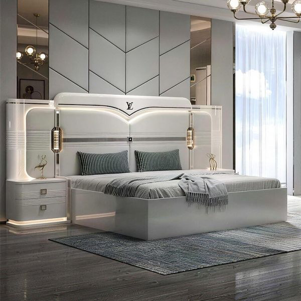 Ensembles De Chambre Coucher king Size Luxury Bedroom Sets Home Double Bed Room Wooden Turkish Modern Bedroom Furniture Set