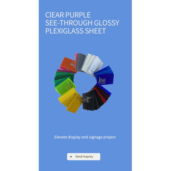УФ-блокирующие цвета фиолетовый прозрачный глянцевый твердый перспективный лист для вывески