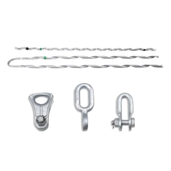 Hot - dip galvanized steel Cable Suspension Clamps for high voltage lines