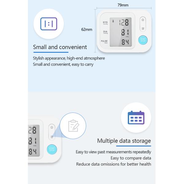 Smart Wrist Home Medical Blood Pressure Monitors Medical Testing Equipments