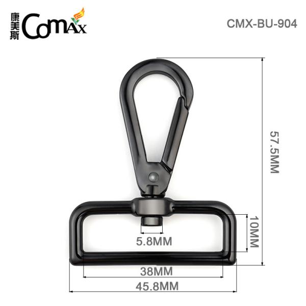 Polish Zinc Alloy Swivel Snap Hook 1.5 Customized for Bags and Lanyards