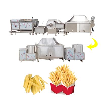 Ligne de production de frites congelées semi-automatique pour une utilisation et une maintenance faciles