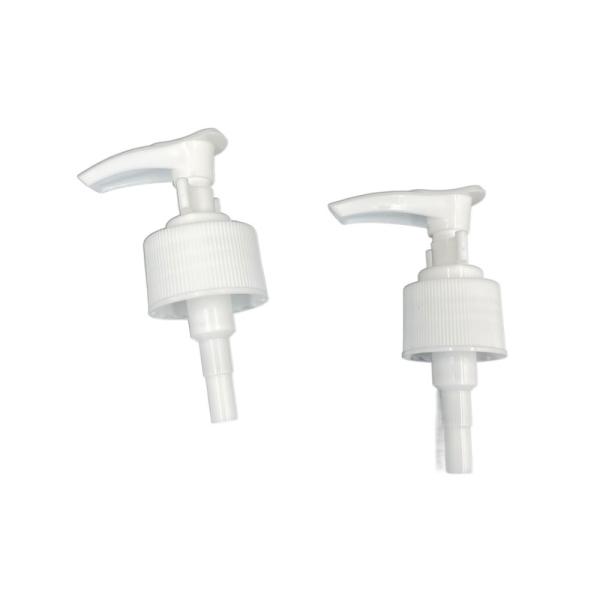 Small Dosage 0.7CC 24 / 410 Lotion Pump With Clip Silver Shine Aluminum Closure