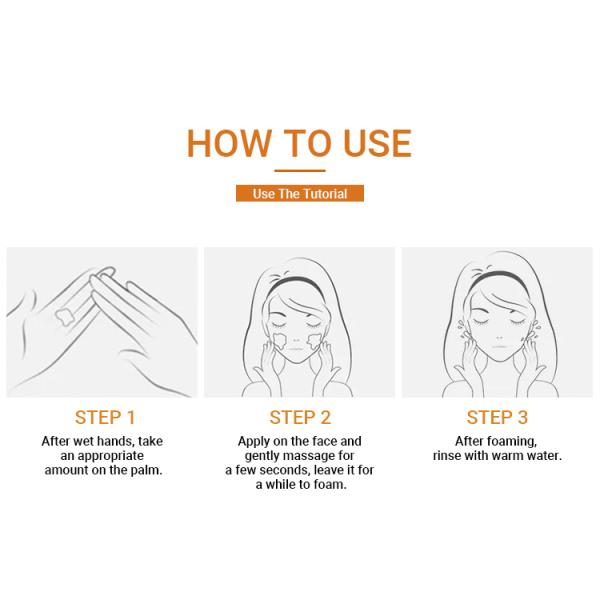 L' hydratant tumoral soins de la peau lavage du visage organique Le curcuma lavage du visage nettoyage en profondeur contrôle de l' huile Gel de curcuma nettoyant