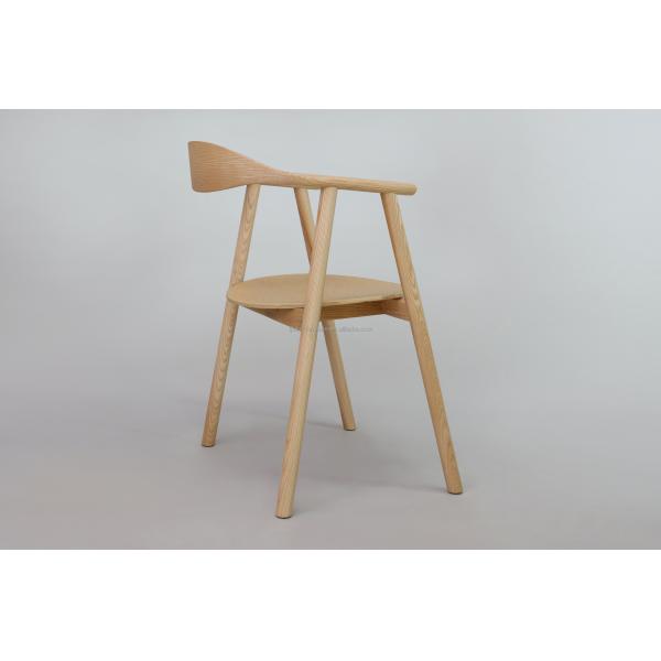 Fully Assembled High Back Solid Ash Wood Dining Chair for Home Furniture in Modern Restaurant