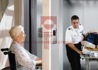 Matériel à faible bruit stable 1600kg d'acier inoxydable d'ascenseur de lit d'hôpital