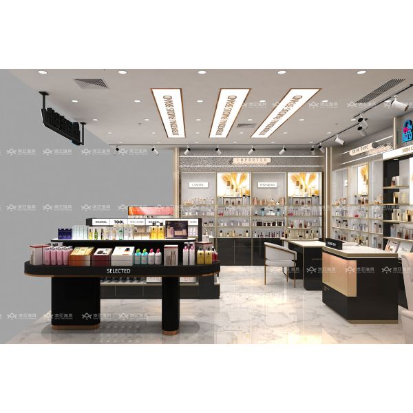 BKC007 Branding beauty booth Customized Makeup Store Display Furniture kiosk for perfume