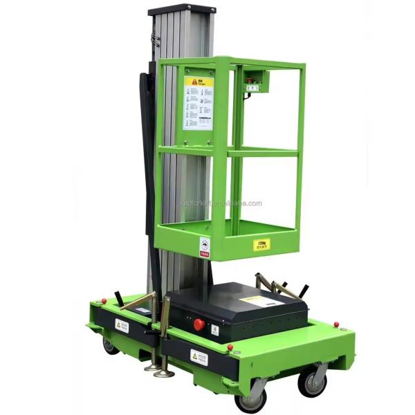6m Single Mast Aluminum Alloy Hydraulic Lift For Elevated Work Platform