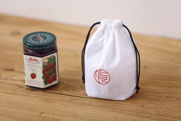 Custom ultra-thin white cotton bag Muslin drawstring blank pouch personalize LOGO wedding