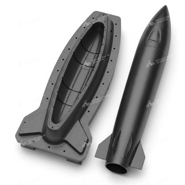UTrust Moule de façade de missile en fibre de carbone pour des formes aérodynamiques de haute précision