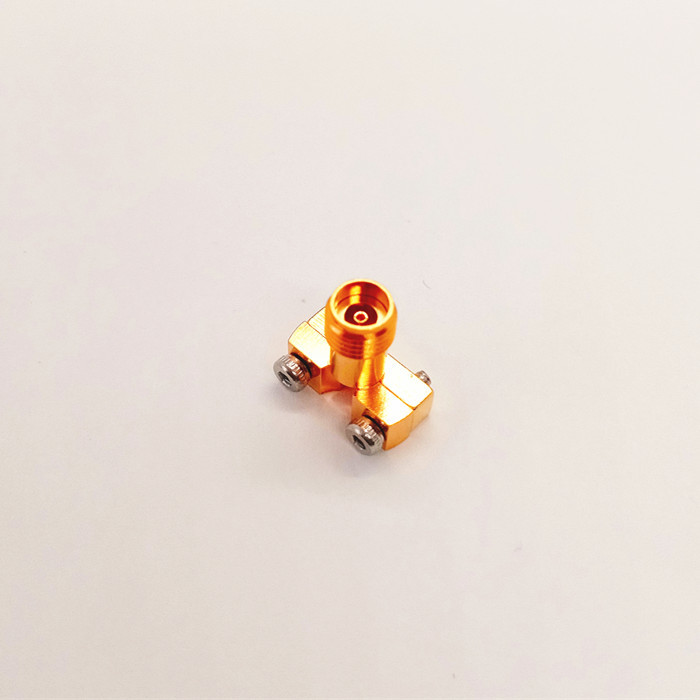 Gold-plated Brass 2.92mm Female PCB RF Connector with PEI Insulator for DC-40GHz Applications
