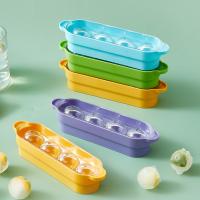 4 Grade Criativo Plástico Silicone Molde de Cubo de Gelo Reutilizável Redondo Balão de Gelo bandeja