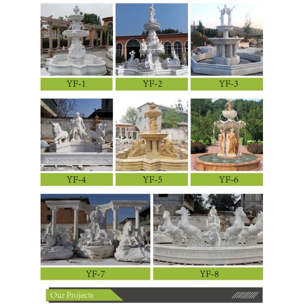 Outdoor Garden Decor Large Stone Marble Lionhead Fountains Statue for Sale