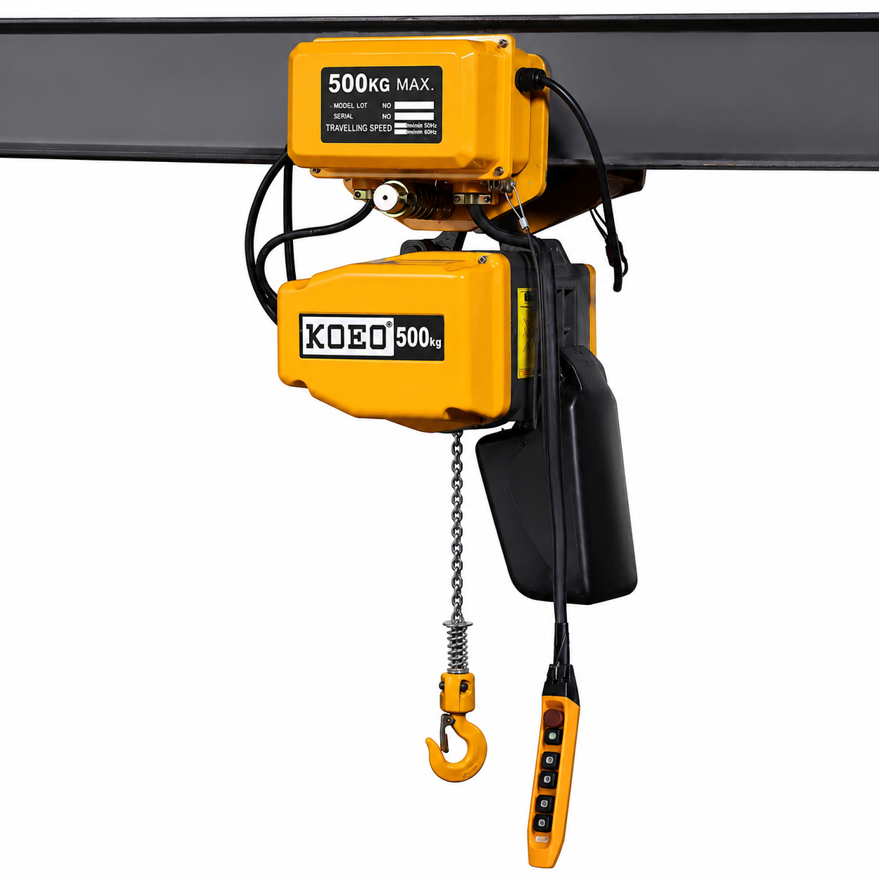 Compact Single Phase Electric Hoist 500kg 220v Chain Hoist IP55 Motor