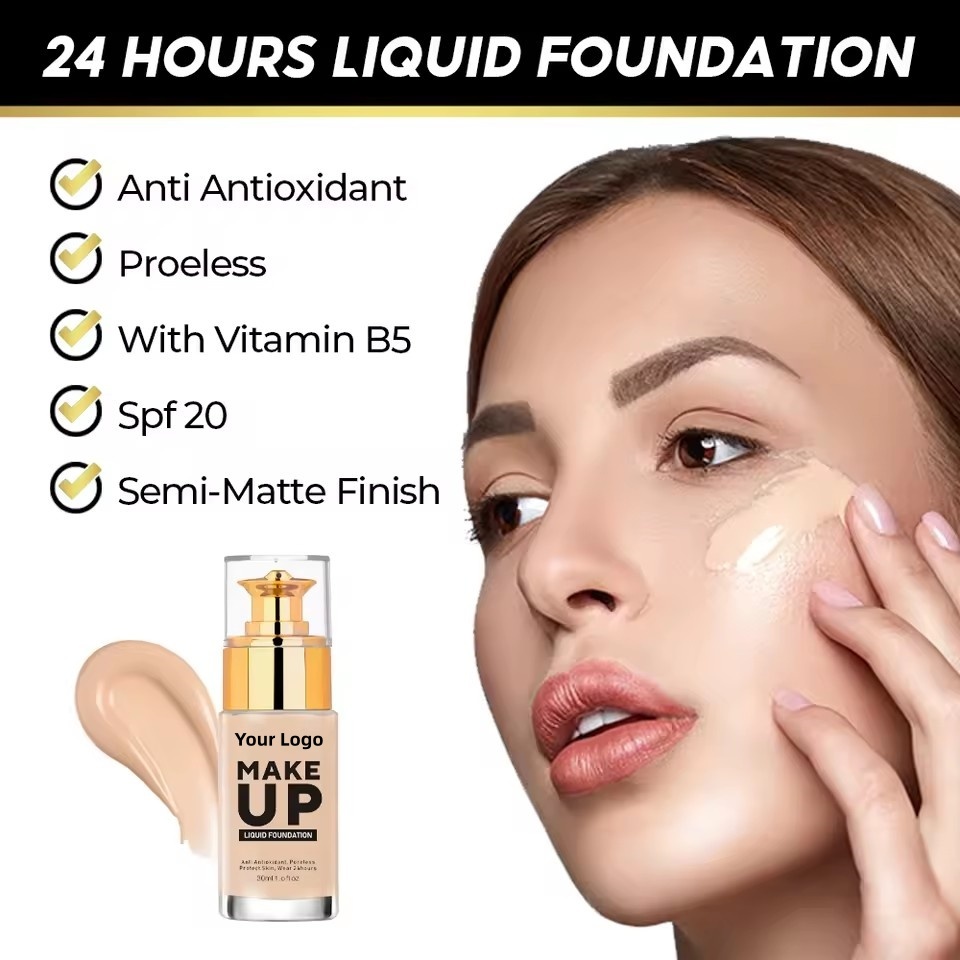 OEM ODM Cosmetics Spf 30 Makeup foundation make-up face cream Brand Custom Moisturizing&Luminescent Pore Minimizing Primer Makeup Foundation face cream