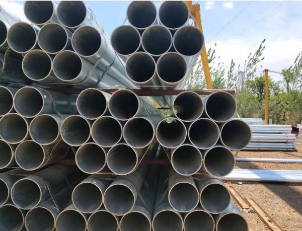 ASTM GI Steel Material BS Round Galvanized Steel Pipe For Building
