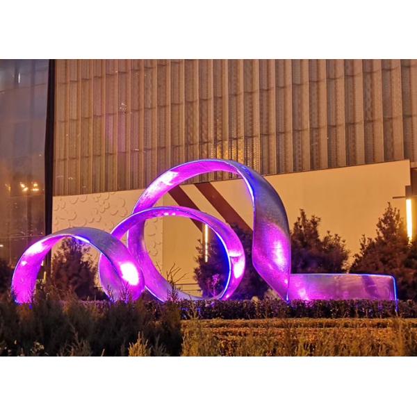 OEMの屋外の軽いリボンのステンレス鋼の抽象彫刻