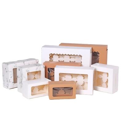 4x4 Kraft Paper Single Mini Pastry Cake Box For Wedding Christmas Baking