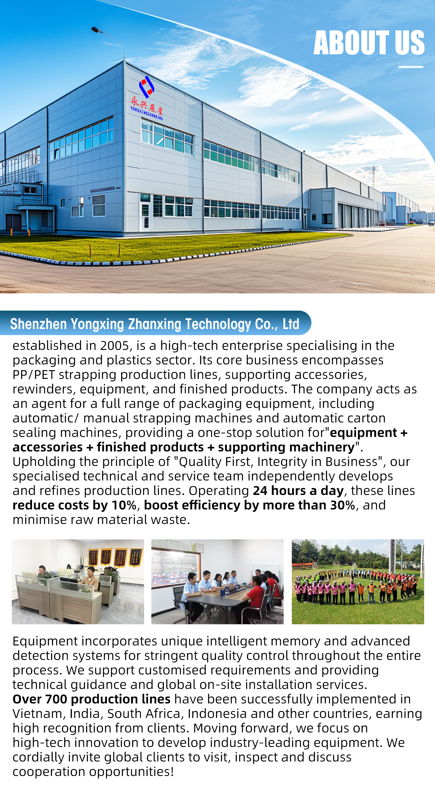 PET Strap Making Machine Featuring Extrusion Cooling Traction Stretching Embossing Setting and Secondary Cooling