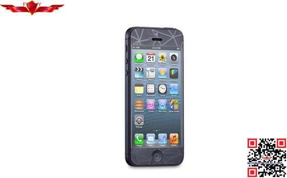 New Diamond Cutting Pattern Screen Protector For Iphone 5 High Definition With Gift Box