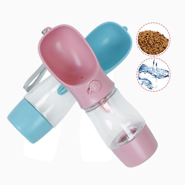 A garrafa de água do animal de estimação do curso deixa cair o armazenamento de envio 200ml do alimento da garrafa de água do cão de estimação 258ml