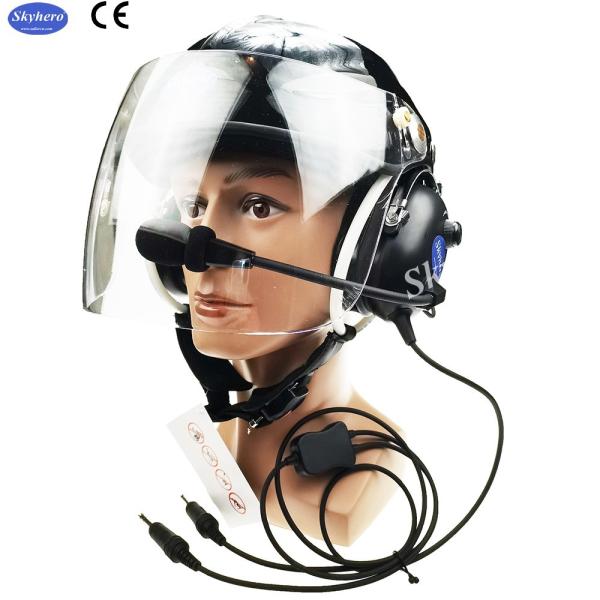 Black Aviation helmet high quality aircraft helmet light fly helmet for sale fiber glass Pilot helmet