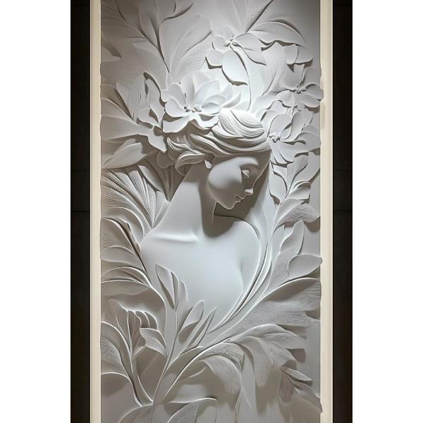 Handmade Stone Carvings Leaf relief decoration Technique 100% Hand Carved for Home Decorations Wall Art Flower relief