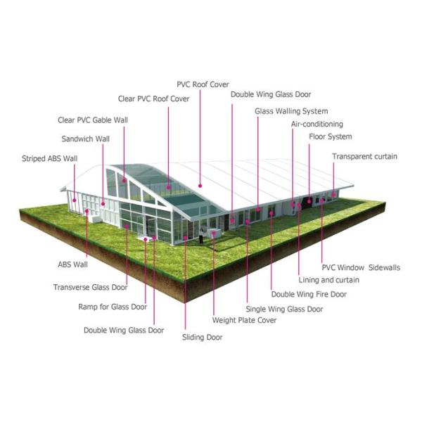 Arcum Outdoor Exhibition Tents With PVC Fabrice Glass Walls