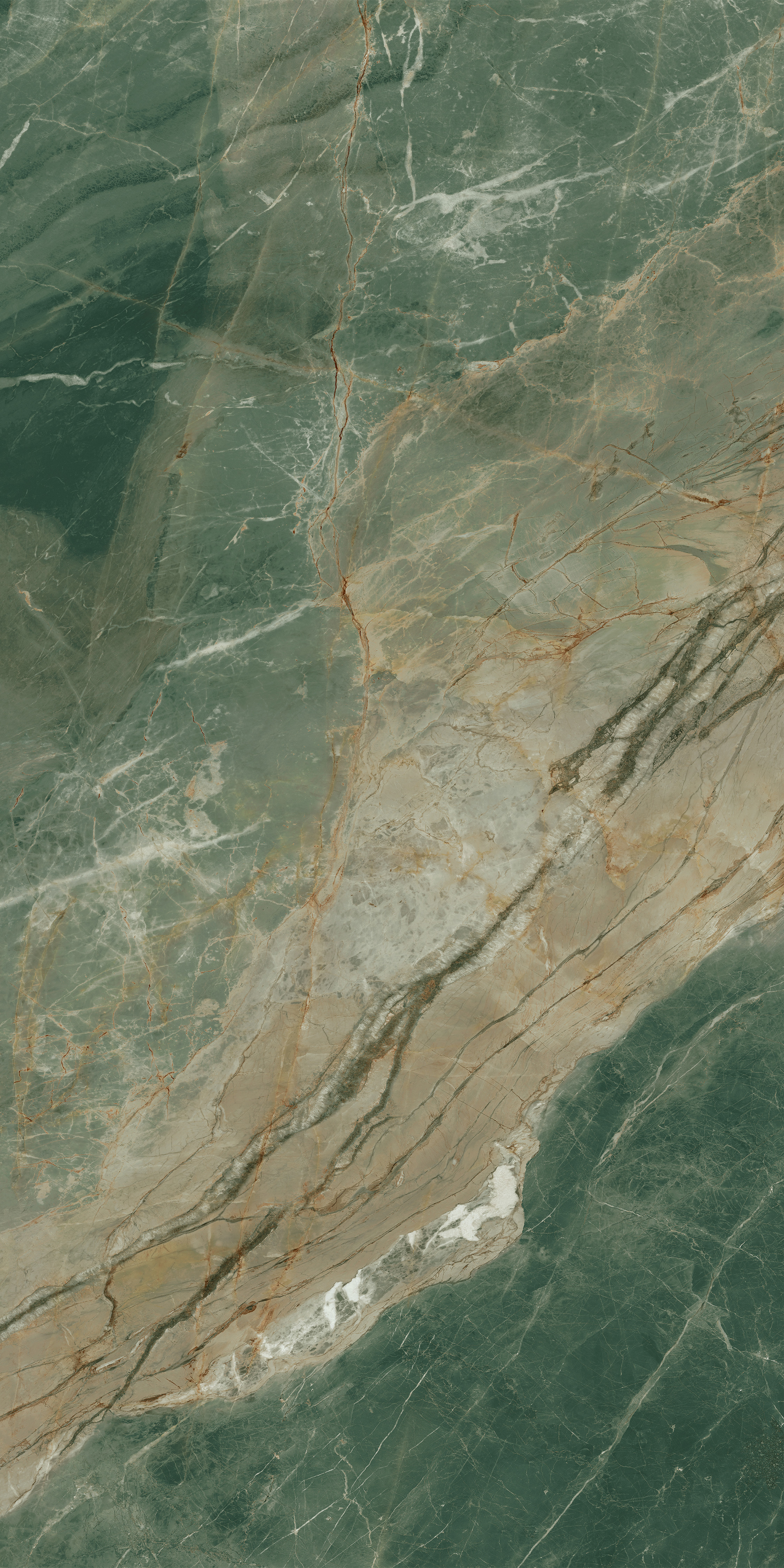 Stunning and Non-slip Green Polished 1600x3200x12mm Sintered Stone Slab AAA Grade for Project and Renovation