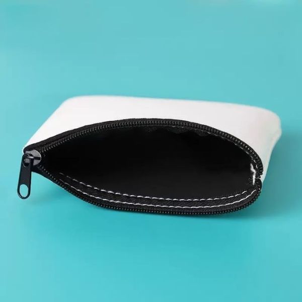 White Blank Sublimation Neoprene Coin Purse With Zipper Portable Neoprene Wallet Blanks