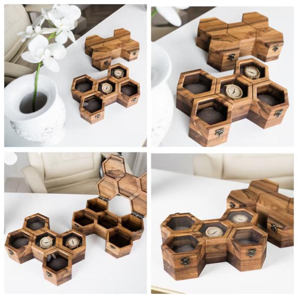 Sliding Lid Environmental Wooden Watch Box Personalized Display Case for Men