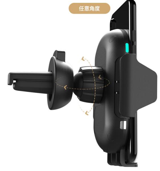 Space - Ssaving Mobile Phone Wireless Charger Car Holder ABS + PC + Silicon Material