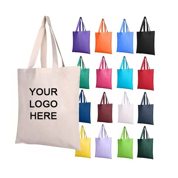 Heavy Duty Plain Thick Canvas Bag For Custom Shopping Canvas Tote Bags Bulk Shopping Bag For Crafts With DIY Reusable Grocery Bag