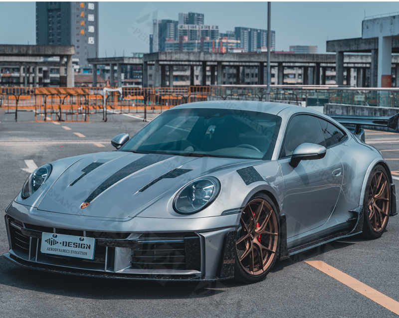 Replacement Front Trunk Lid Dry Carbon Fiber Wide Body Kits ALVA X MiW Design Porsche 911 992 Carrera Components