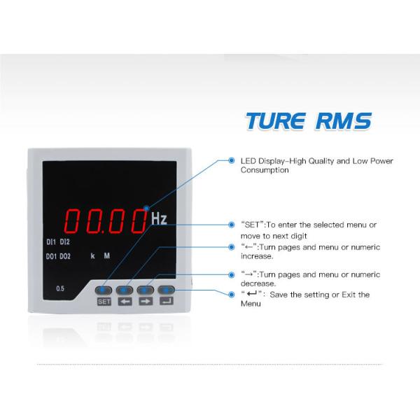 Settable Alarm Intelligent Single Phase Frequency Meter  Measurement