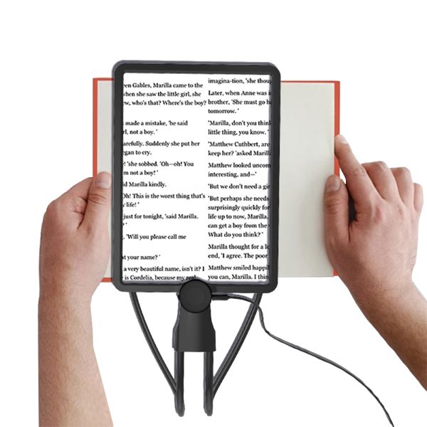 3-in-1 Design LED Magnifier with 48 LED Lights and 240mm x 170mm HD Square Lens Magnifying Glass
