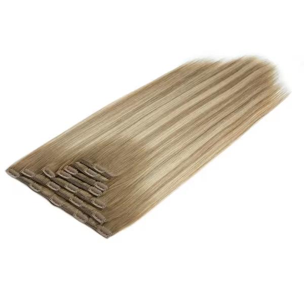 100% Top Human Hair Kinky Straight Raw Clip In Natural Real Hair Extensions