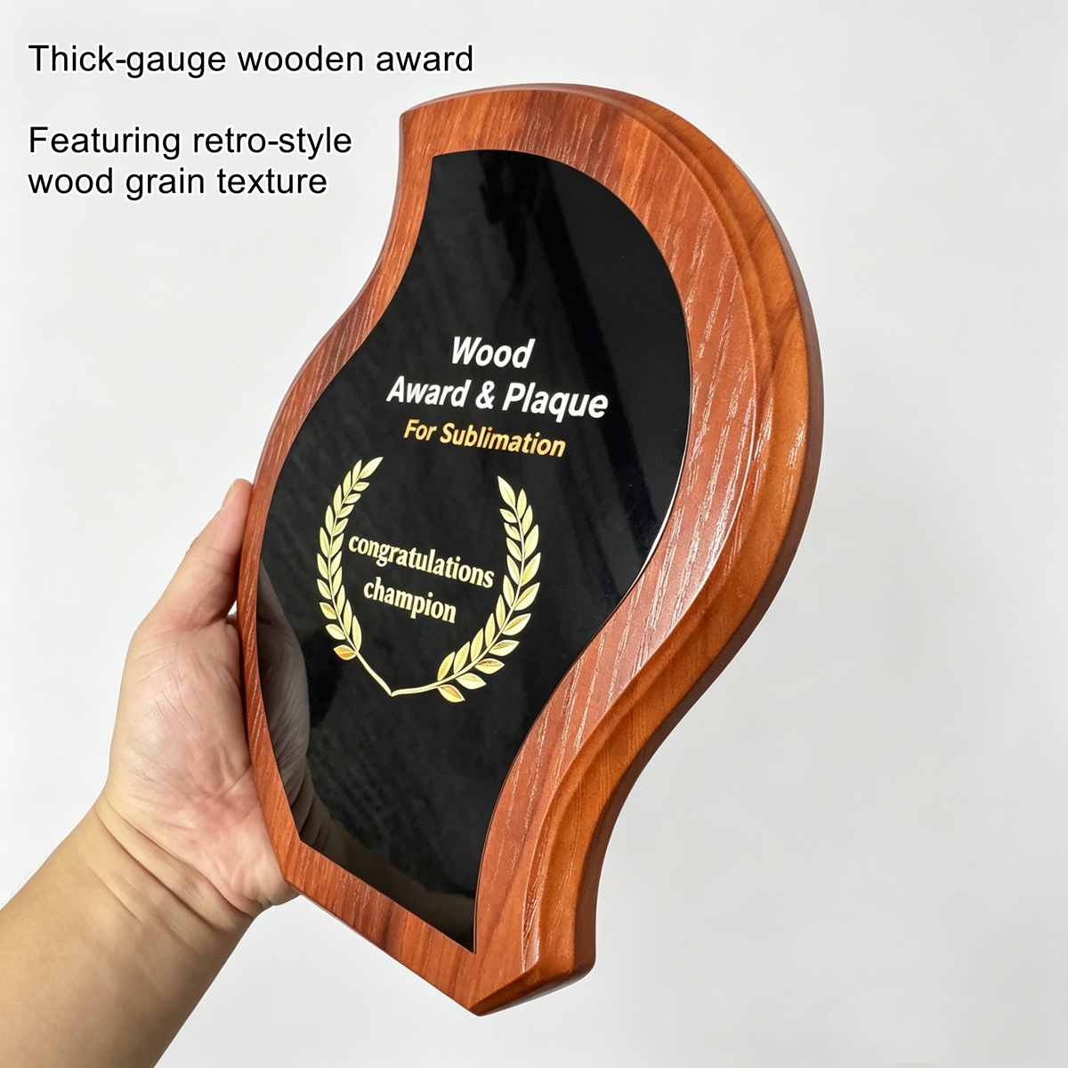 ZELOYAUT Multi Styles Sublimation Wood Medal Blanks, Wood Trophy Blanks for Printing MDF Award Frame Crafts&Gifts Custom