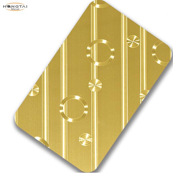 HL 2D 1D Golden Mirror Stainless Steel Sheet 304 1219mm*2438mm