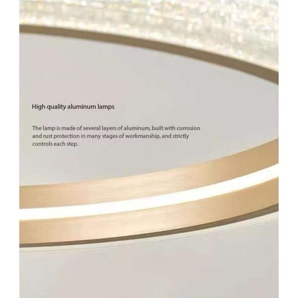 Créatif nordique minimaliste salle à manger double anneau lustre simple moderne rond lustre salon bureau chambre