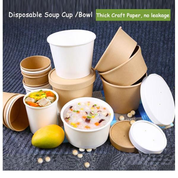 Customized Disposable Lunch Bowl Takeaway Paper Boxes for Fast Food Salad Fried Rice