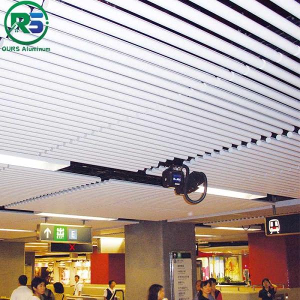 Алюминиевой круговой круглой приостанавливанный трубкой потолок металла для толщины станции 10MM MRT аэропорта
