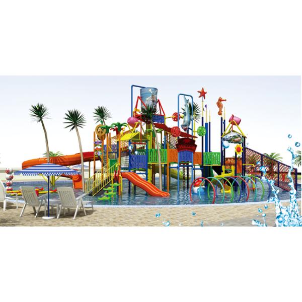 Commercial Water Slides , Fun Water Parks Customized Outdoor Fiberglass Kids