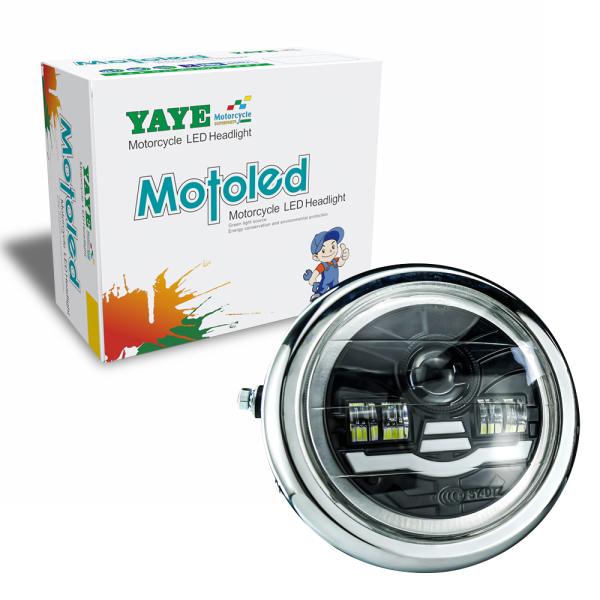 6 Inch Motorcycle Round Headlight Assembly with 4800LM Projector and 6500K White Light