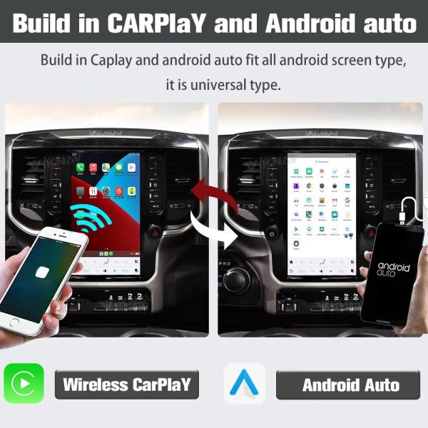 11.8 inch Android 13 Head Unit  For 2020-2023 Dodge Ram Multimedia Player Auto Stereo GPS Navigation BT WIFI Carplay