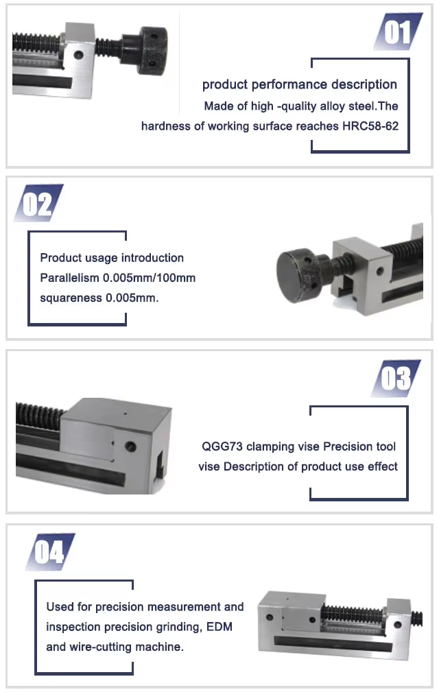 High Precision QKG QGGseries Elastic Vise Clamp Group Multi Specification Milling Machining Accessories