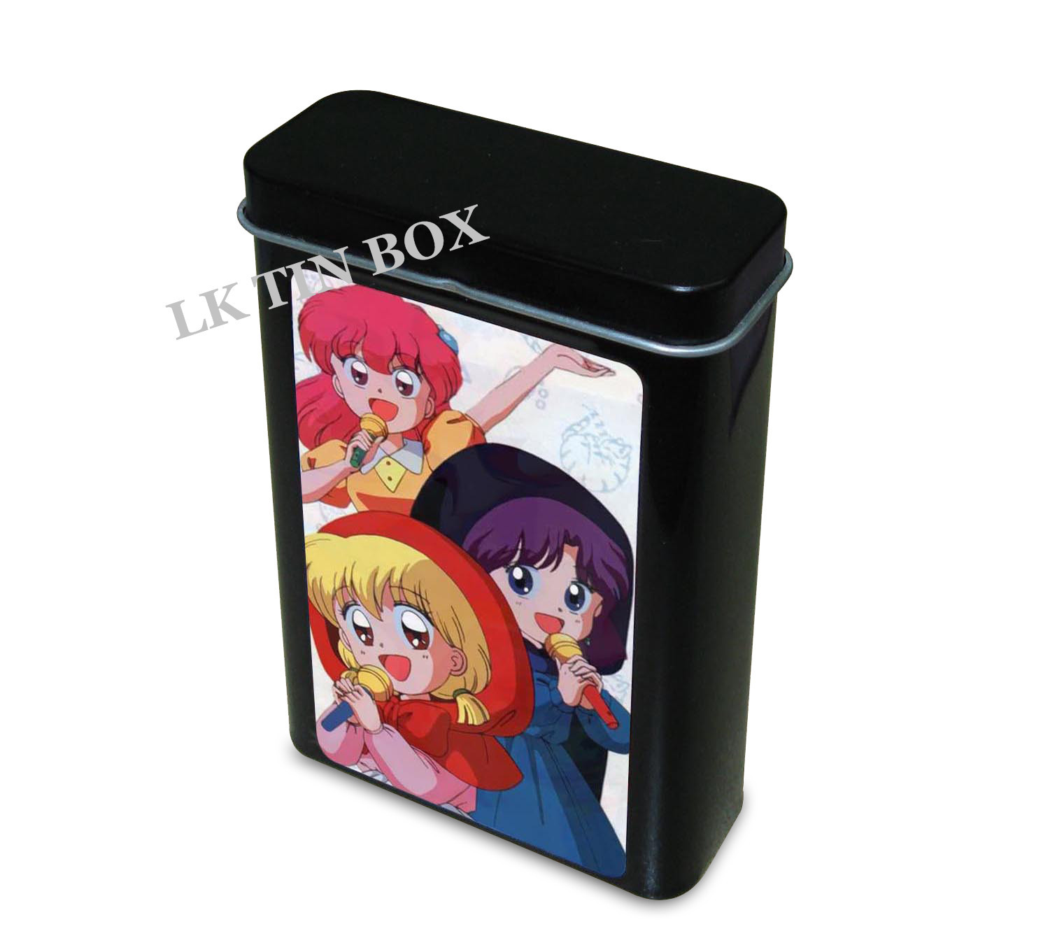 Rectangular Metal First Aid Bandage Cigarette Tin Can With Hinged Lid
