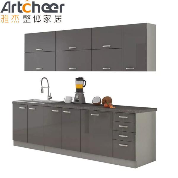 E0 Grade Material Contemporary Kitchen Cabinets in French Style with Customized Color